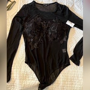 LACE + MESH BODY SUITE